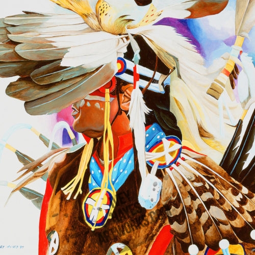 Indian with Feathers