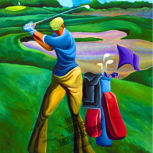 Golfer Red Shoes