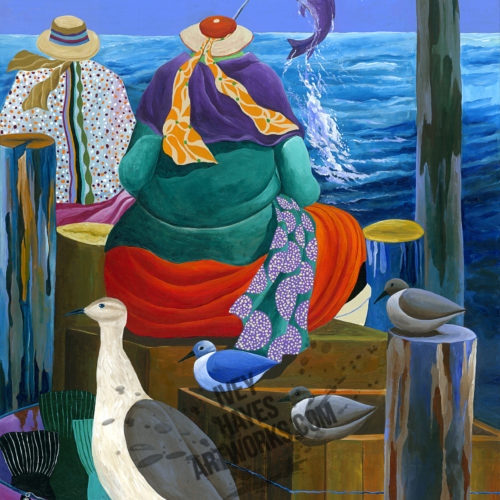 Women Pier Fishing