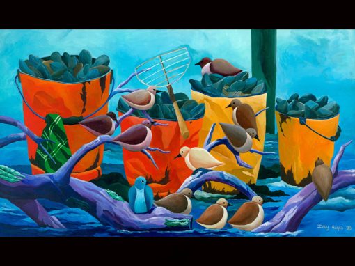 Orange Bucket and Oysters