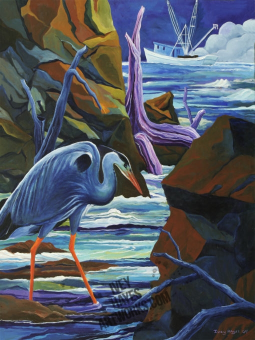 Late Evening Heron